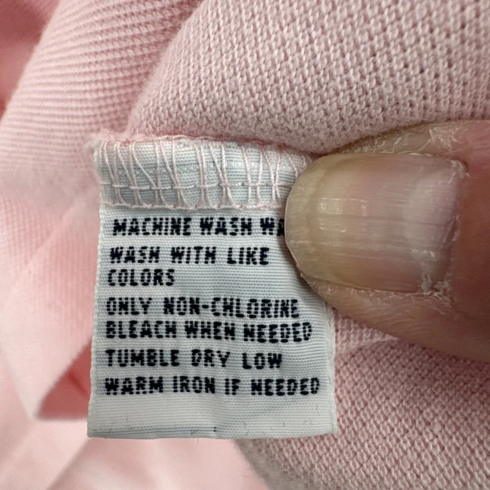 Polo Ralph Lauren Mens Pink Cotton Short Sleeve Polo Shirt‎ Size X Large Vintage